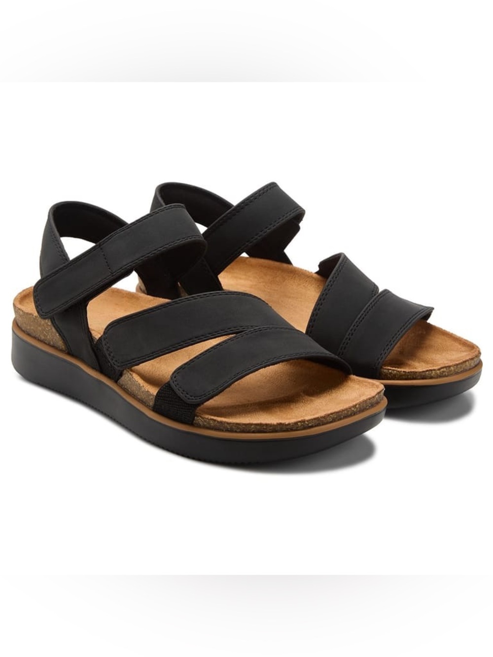 Skechers Lifted Comfort Casual Sandal Black Size 8 New